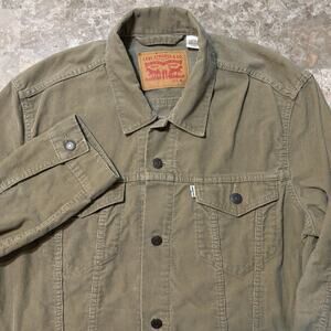 Levi’s Corduroy Jacket Mens XL Beige Tan Type III 3 Trucker Thin Wale